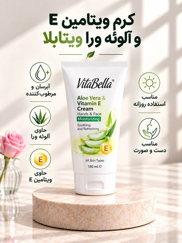 کرم مرطوبکننده دست و صورت آلوئهورا ویتابلا ۶۰ میلیلیتر